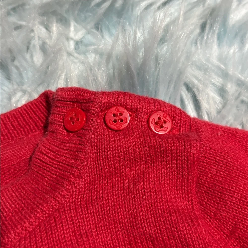baby GAP Red and White Striped Knit Sweater